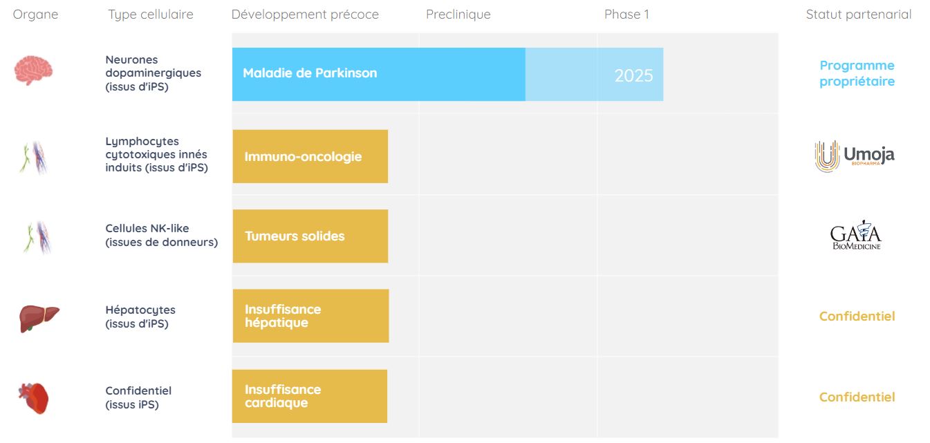 TreeFrog therapies cellulaires 2023