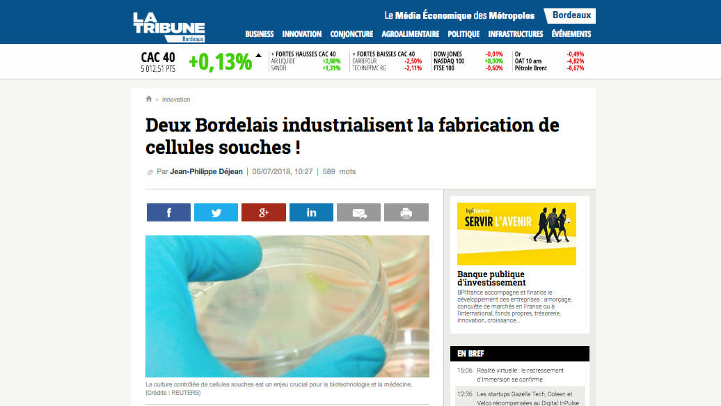 la-tribune-societe-startup-cellules-souches-producteur-france-treefrog-therapeutics